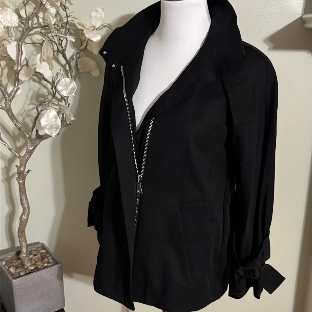 Ann Taylor Black Jacket Winter Cotton Spandex